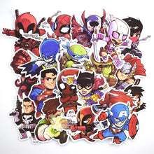 Cargar imagen en el visor de la galería, 50 Stickers Pegatinas Super Heroes Marvel DC