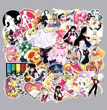 Cargar imagen en el visor de la galería, 75 Stickers Sailor Moon Personaliza Laptop Cuarto Etc