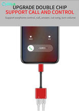 Cargar imagen en el visor de la galería, Adaptador Lightning Para iPhone Dual Audio Y Carga