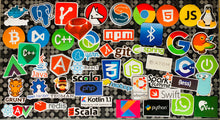 Cargar imagen en el visor de la galería, 50 Stickers Logos PC Personaliza Tu Laptop, Cuarto Y Mas
