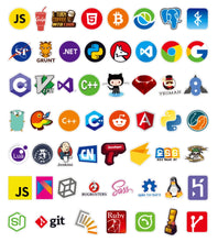 Cargar imagen en el visor de la galería, 100 Stickers Pegatinas Programación Logos PC