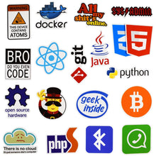 Cargar imagen en el visor de la galería, 50 Stickers Pegatinas Programación Logos PC