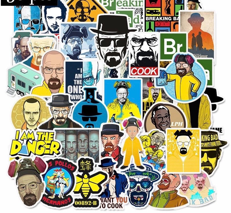 50 Stickers Breaking Bad Personaliza Laptop Cuarto Etc