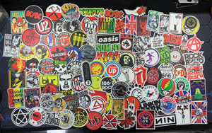 100 Stickers Bandas De Rock Y Retro Personaliza Laptop Cuarto Etc